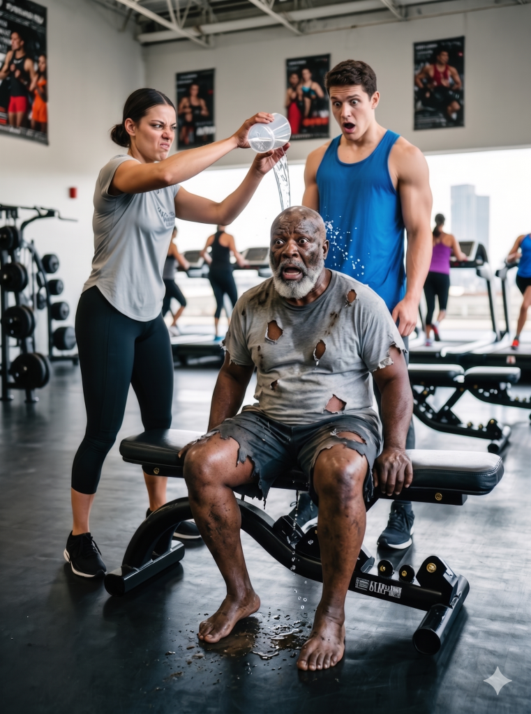 An Arrogant Gym Manager Harasses a Homeless Man—But Regrets It Immediately When He Stands Up!