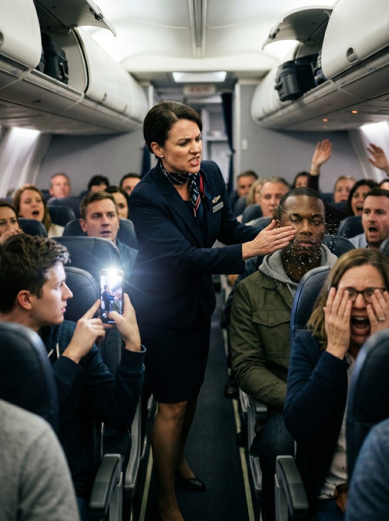 Flight Attendant Strikes Black Air Marshal — Seconds Later, He Brings the Entire Plane to a Halt