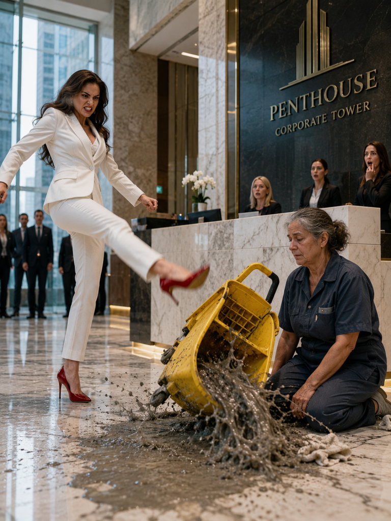 The Janitor Holding the Mop Was the True Owner of the Tower. And the Interview Had Ended Before It Even Began.