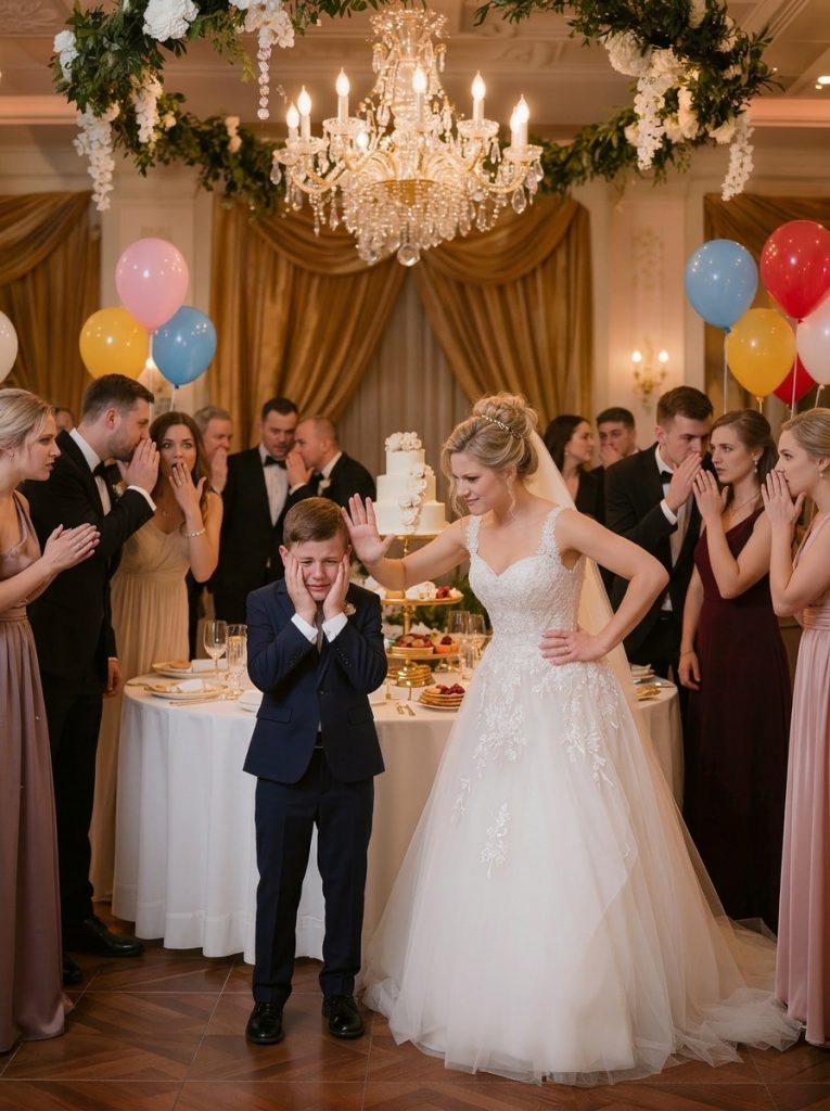 A Heartless Bride Slapped a 5-Year-Old for Staining Her Dress… Minutes Later, Every Diamond Vanished From Her Wedding