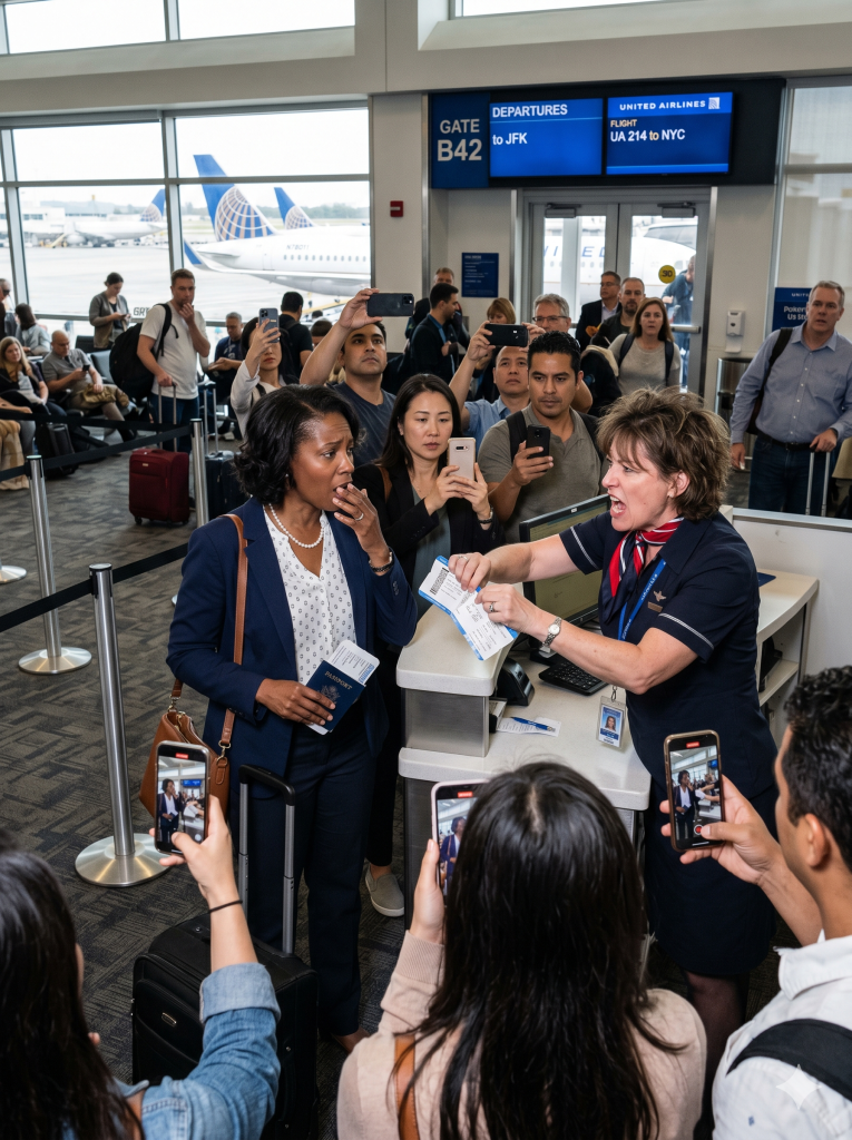 They believed she was just another passenger they could humiliate. Then she reached into her bag—and Gate C14 fell completely silent.