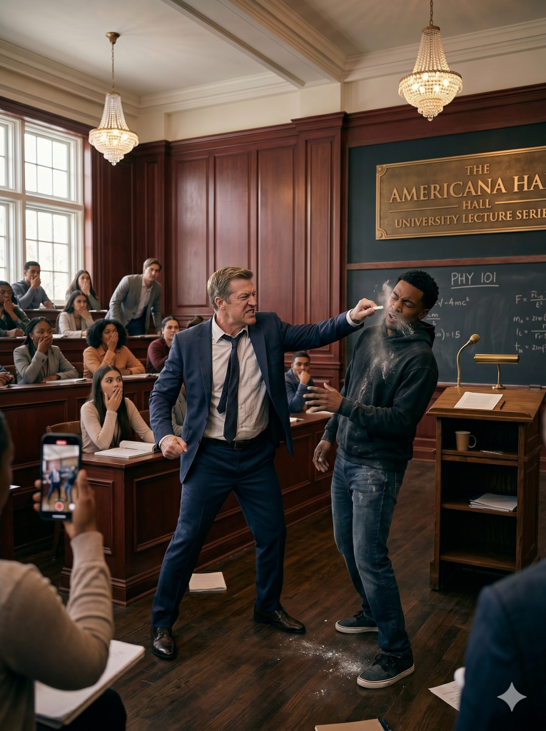 He embarrassed the wrong student before the entire class. Ninety-Four seconds later, the professor’s secret began quickly to burn now.