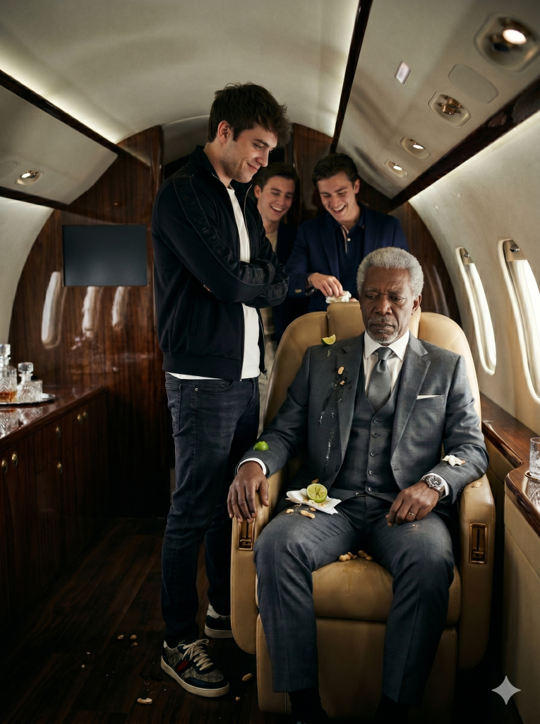 They tossed trash onto the “broke janitor” aboard a $75M private jet—only to realize afterward who actually owned it.