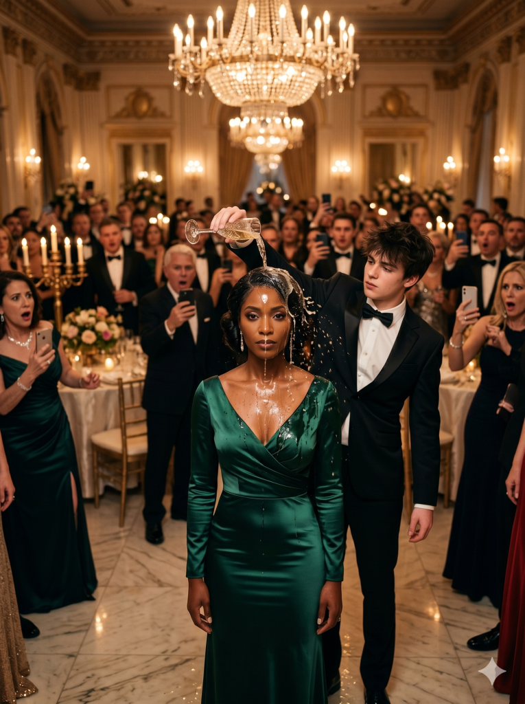 They Drenched the Wrong Woman in Champagne Before a Crowd—By the Time They Discovered Her Identity, It Was Already Too Late.