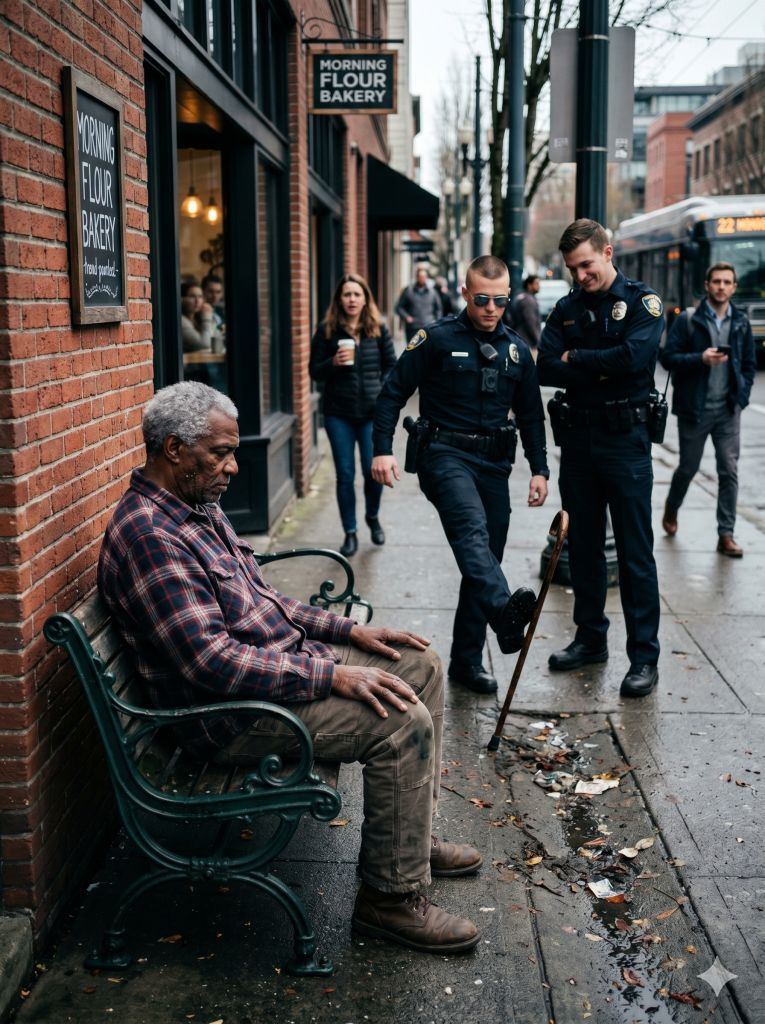 Two Cops Kicked an Elderly Black Man’s Cane into the Gutter, Unaware of What He Held Beneath His Faded Shirt.