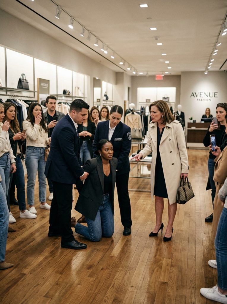 She attempted to humiliate me on the marble floor in front of everyone—unaware that she was kneeling inside a store that already belonged to me.