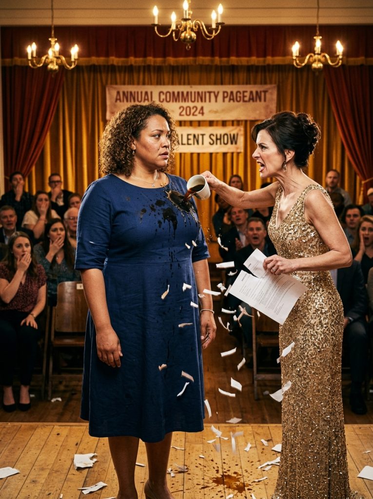 The Pageant Chairwoman Ripped Up a PLUS-SIZE Mom’s Application and SPLASHED Coffee on Her — She Had NO IDEA Who She Really Was