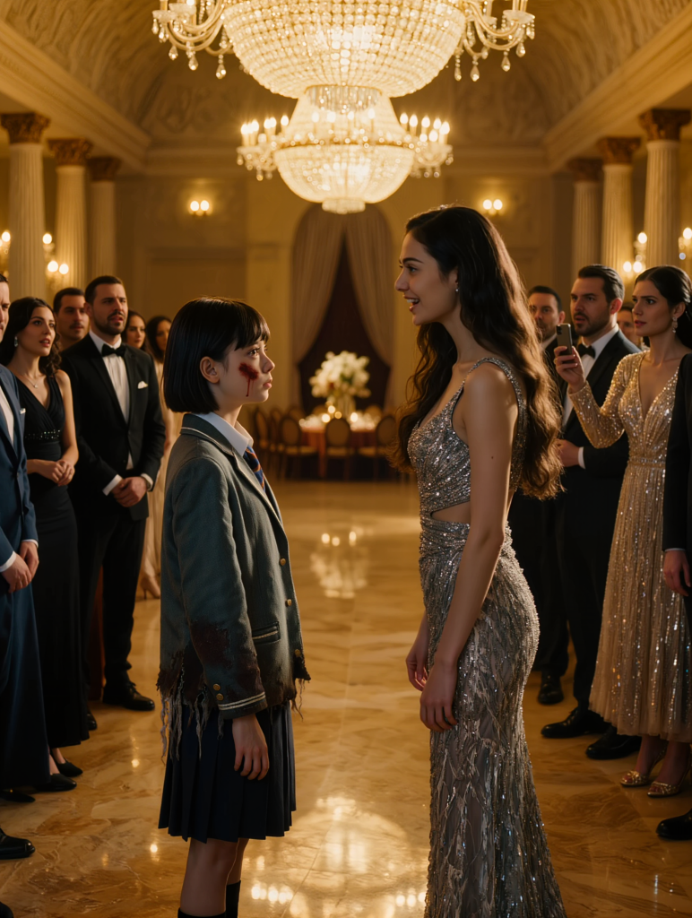 The Timid Girl in the Faded School Uniform Was SLAPPED at the Anniversary Gala by the “Real Heiress” — They Had NO IDEA Who Was About to Walk In