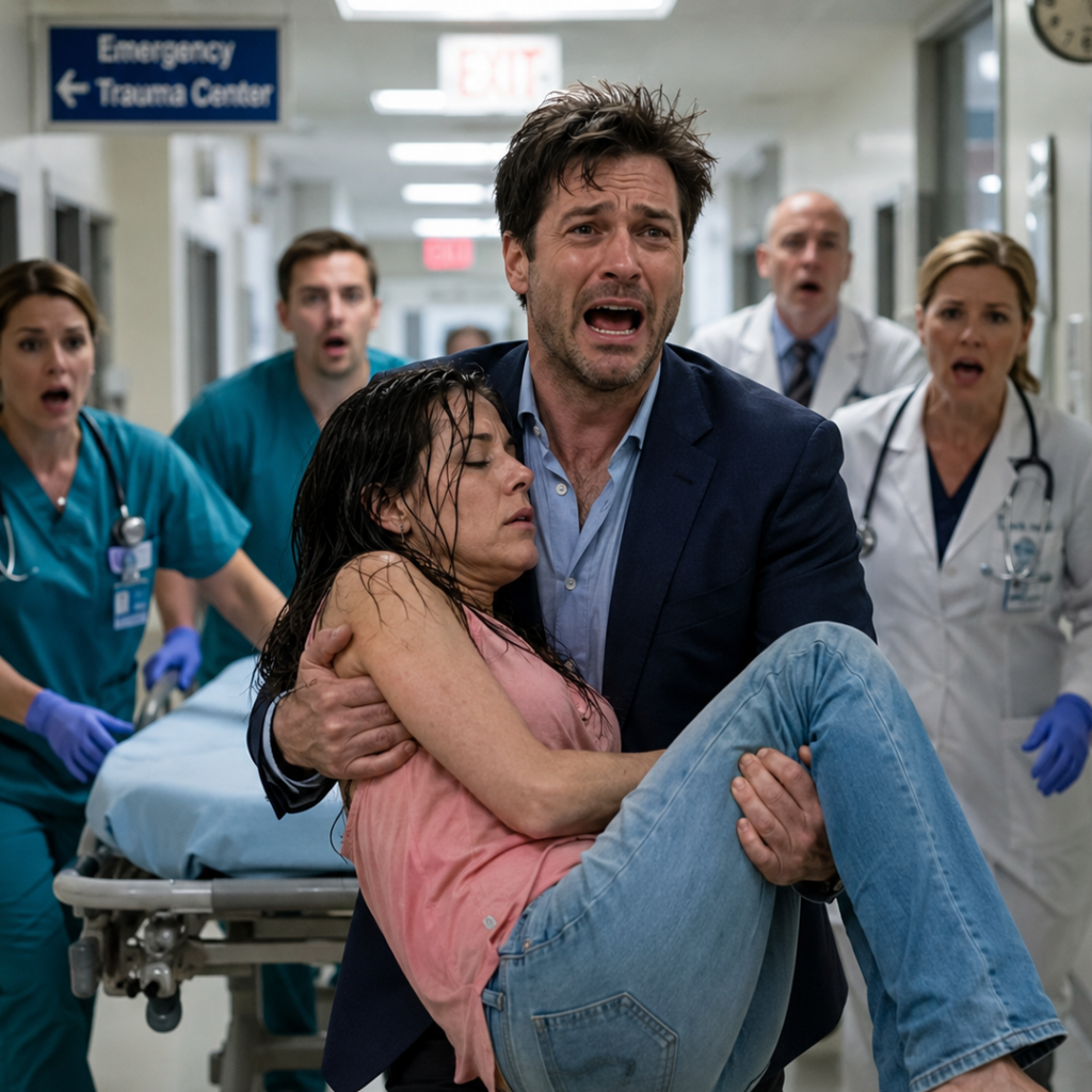 My husband be@t me every day, but he insisted I had “fallen in the bathroom”—until the doctor examined my injuries and quietly called the police, exposing the truth he thought he could keep hidden.