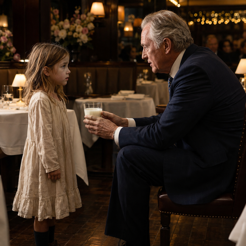 A homeless girl walked up to a wealthy man in a restaurant and said, “Don’t eat THAT. I saw what the chef dropped on the floor”