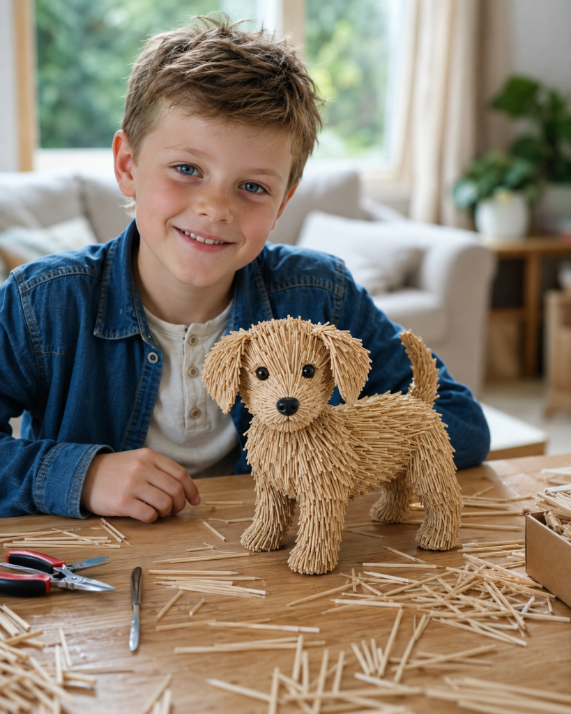 HE BUILT 3,217 TOOTHPICKS FOR HIS DAD