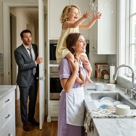 The Wealthy Businessman Returned Home Earlier Than Expected—and Nearly Lost His Balance at the Sight That Awaited Him.