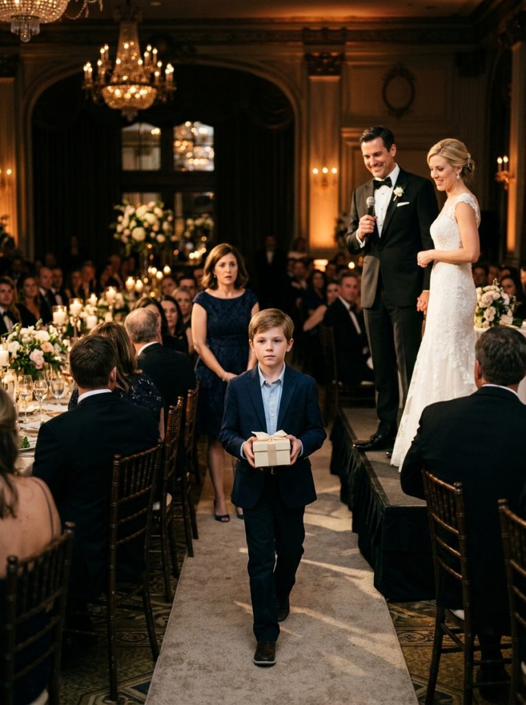 My Ex-Husband Shamed Me at His Wedding — Until Our Son Gave Him a Gift That Made Him Scream and Left the Entire Room Silent